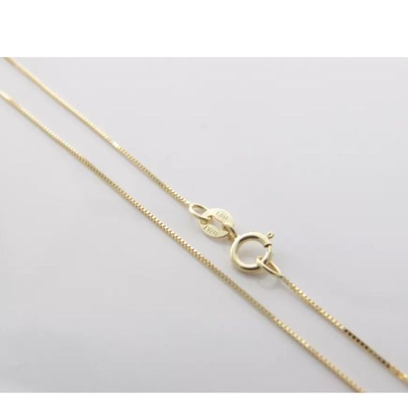Solid Yellow Gold Box Chain 24